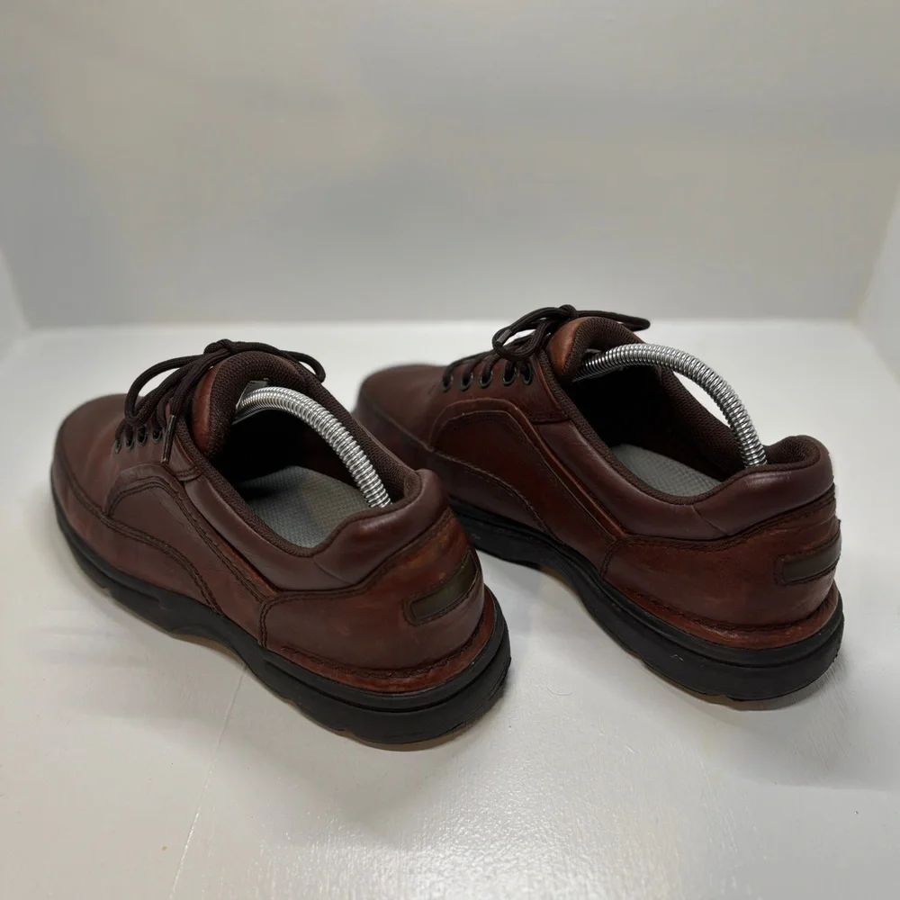 Men's Rockport Eureka Brown Leather Walking Shoes K71201 (Size 9.5) - Picture 4 of 12